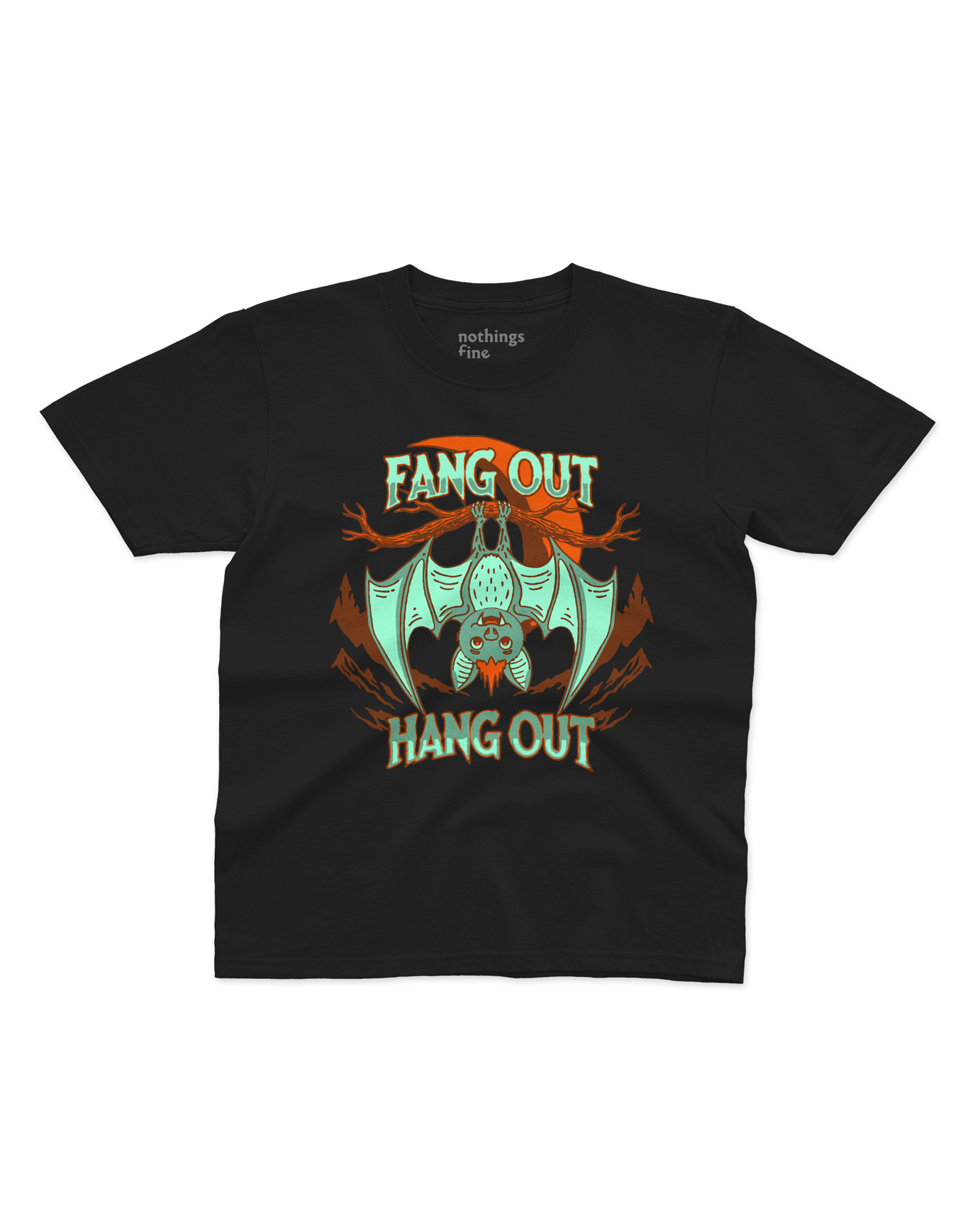 fang out hang out kids t-shirt