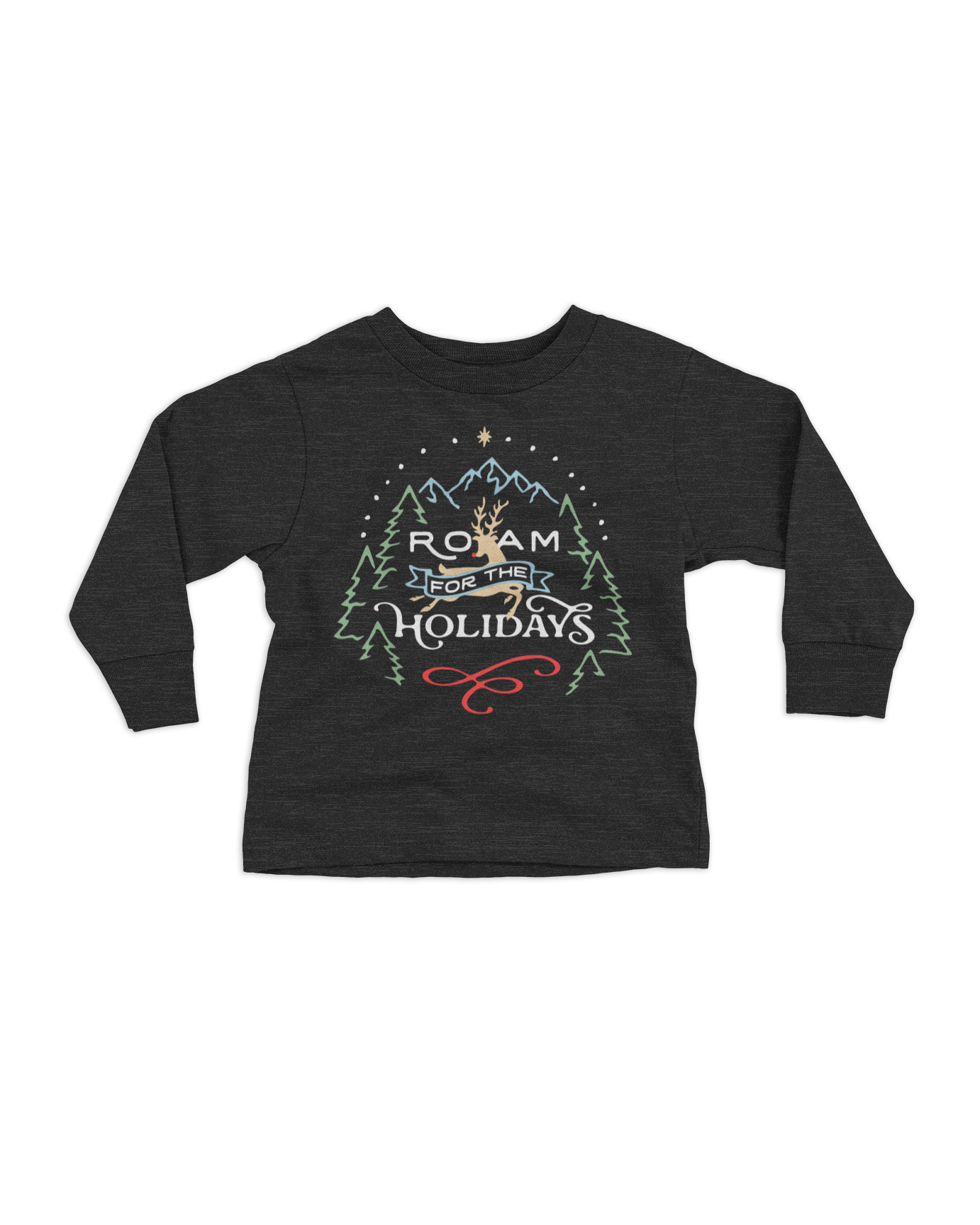 roam for the holidays kids long sleeve t-shirt