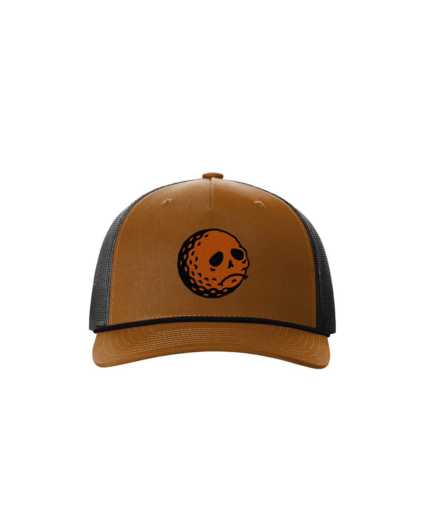 skully embroidered trucker hat