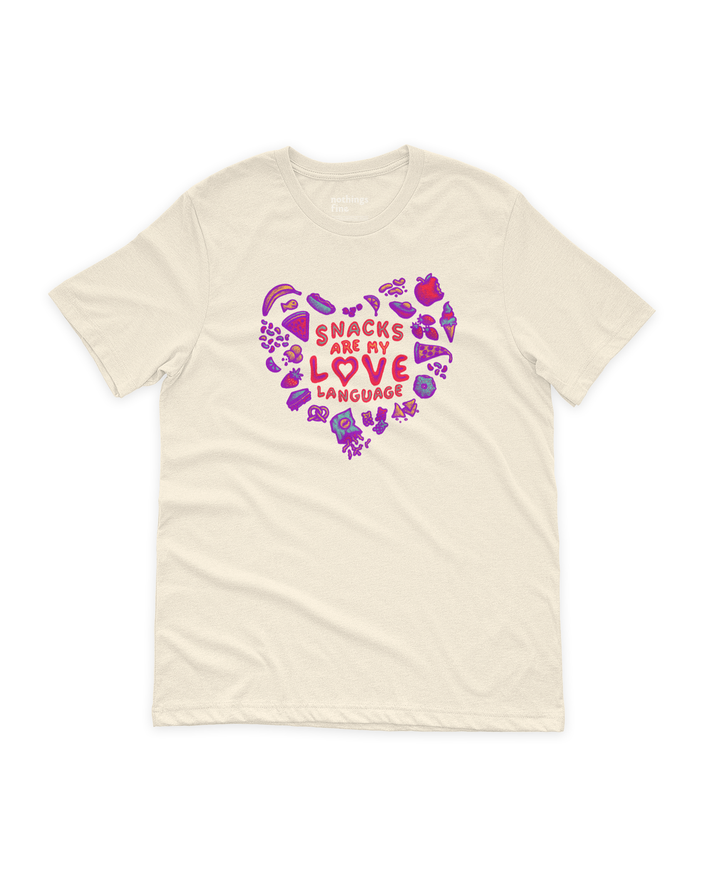 snacks are my love language t-shirt