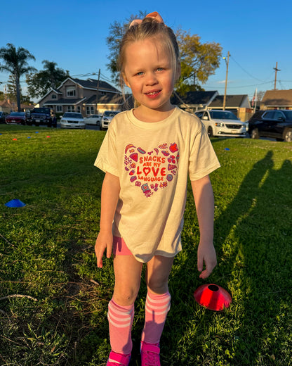 snacks are my love language kids t-shirt