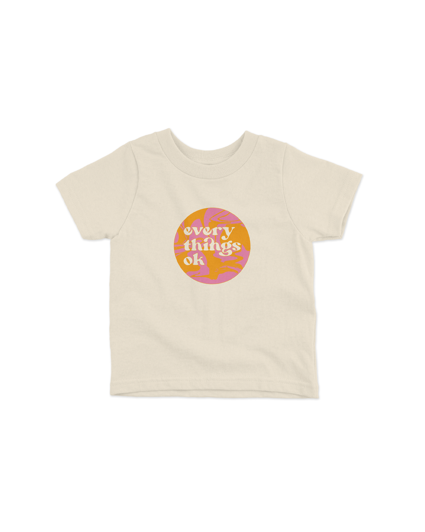 everythings ok marbled circle baby t-shirt