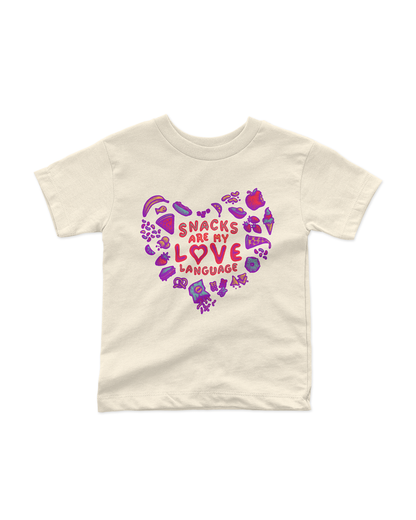 snacks are my love language kids t-shirt