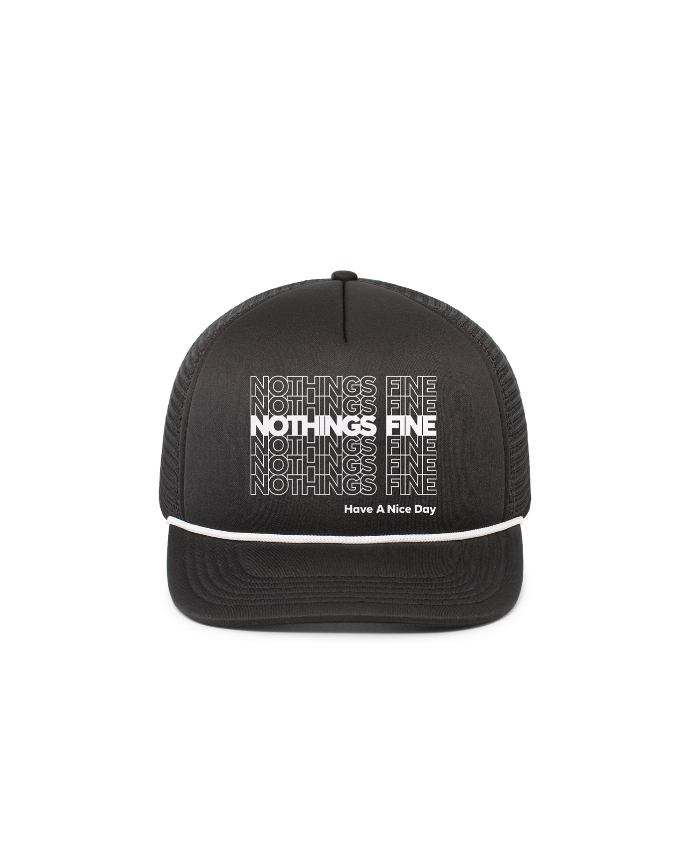 takeout black trucker hat